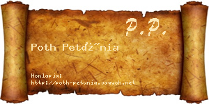 Poth Petúnia névjegykártya
